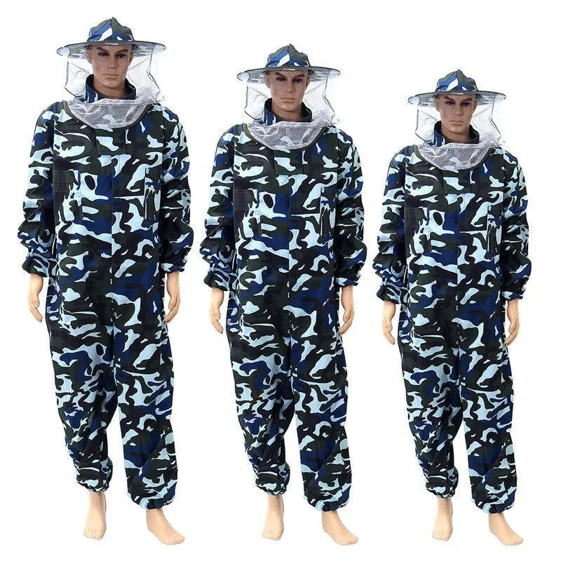New Pants Veil Bee Protecting Dress Camouflage Beekeeping Suit Protective Safety Clothing Beekeeper Bee Suit Smock beekeeper beekeeping protective veil suit smock bee hat gloves full body set new safety clothing