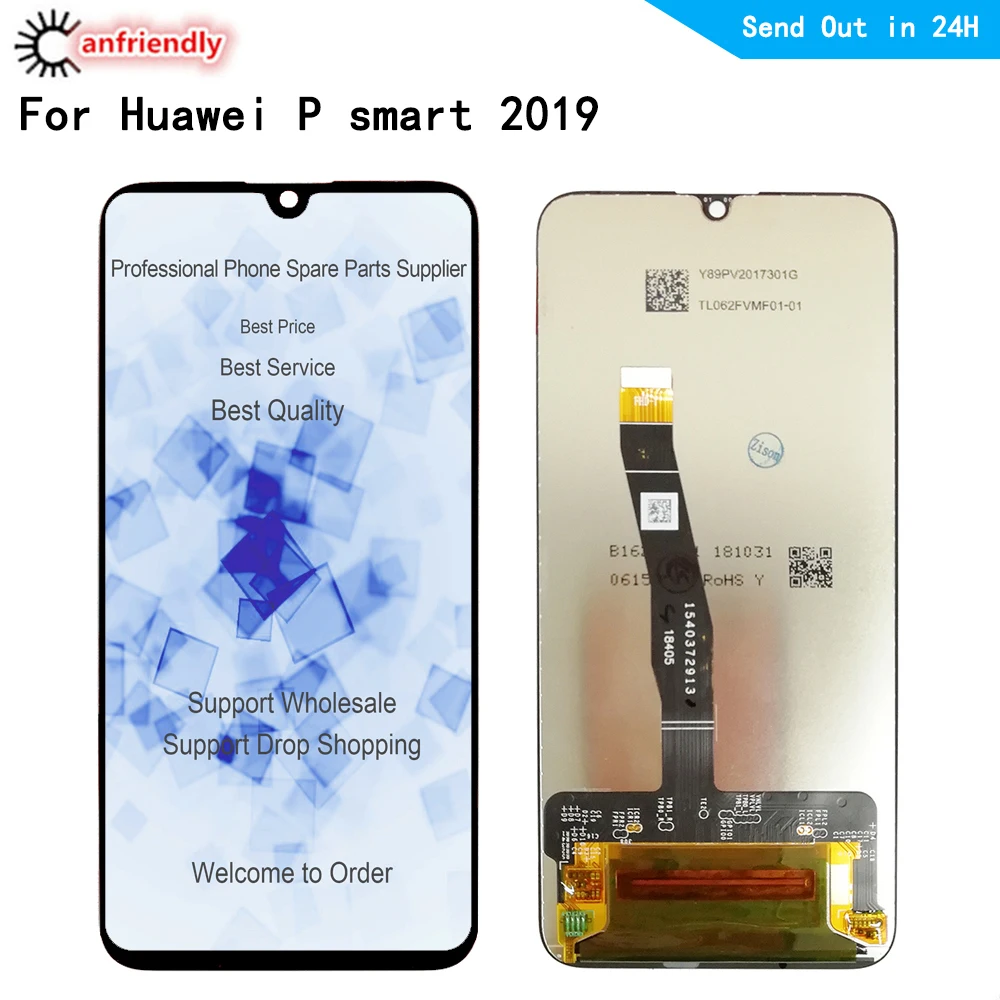 

6.21'' For huawei P smart 2019 POT-LX1/LX1AF/LX2J (8MP)/ POT-LX1RUA/LX3 (16MP) LCD Display Touch panel Screen Digitizer Assembly