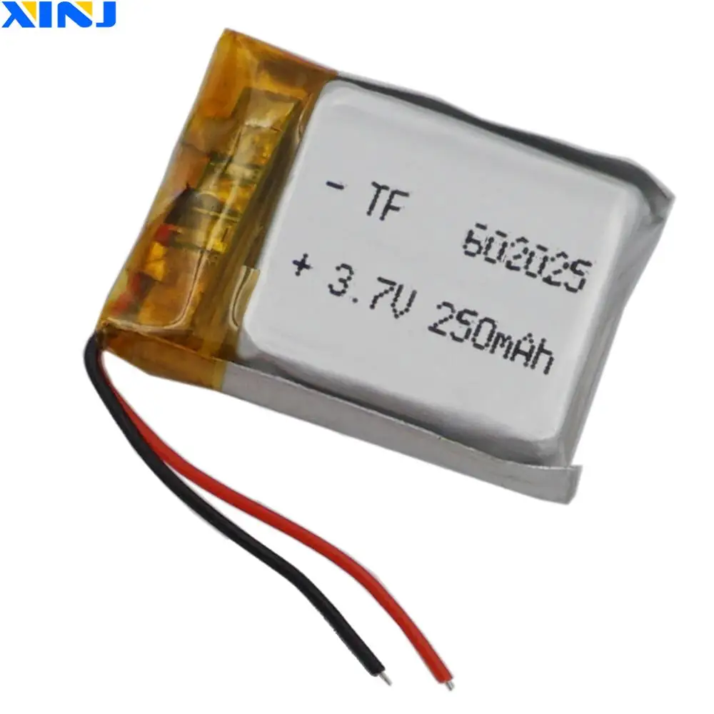 XINJ 3,7 V 250mAh LiPo литиевая полимерная аккумуляторная батарея Lipo 602025 для gps Sat Nav Автомобильная камера dvc DVR рекордер для вождения DIY