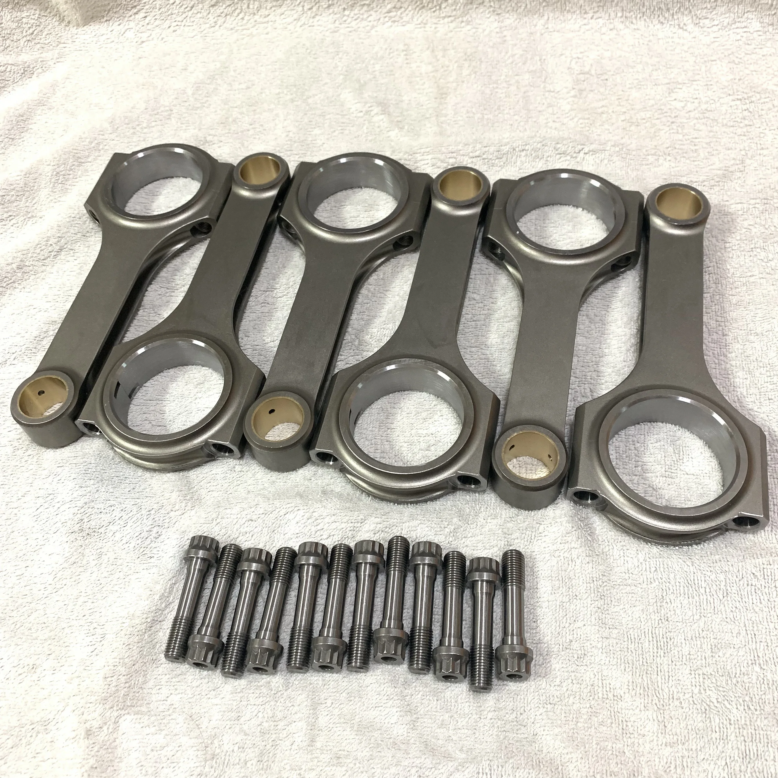 H-beam forged Connecting Rods conrods For Mercedes Benz OM605 OM606 148.7mm 51.61mm 28mm one set