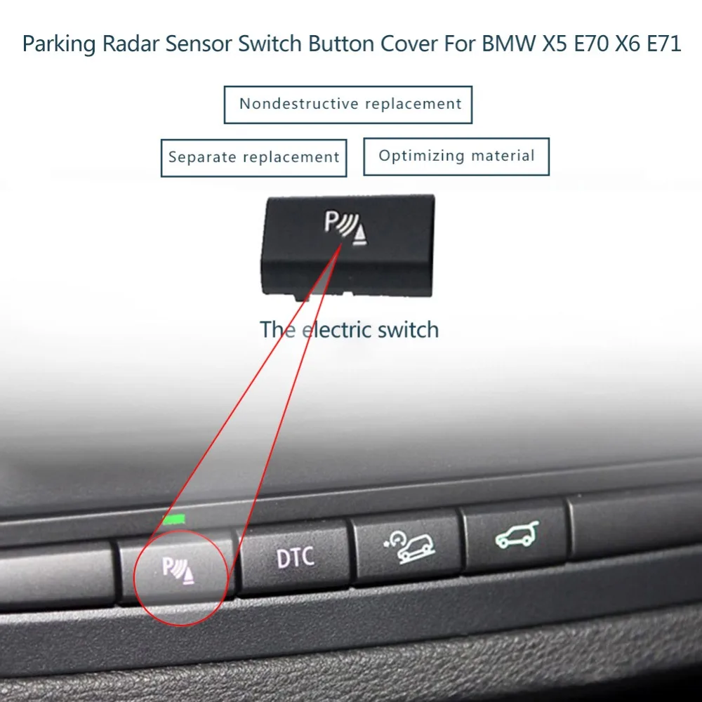 Парковочный радарный датчик переключатель кнопка Крышка для BMW X5 E70 2006-2013X6 E71 2008