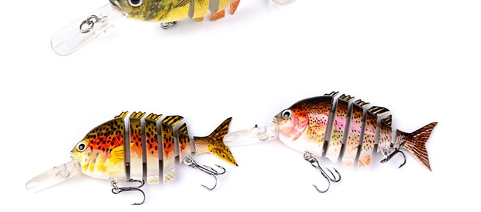 Fishing Lures Jointed Bionic 6 Segments 10cm 13.6g Artificial Lures Perch Walleye Pike Sunfish Hard Bait Fishing Tackle  (13)
