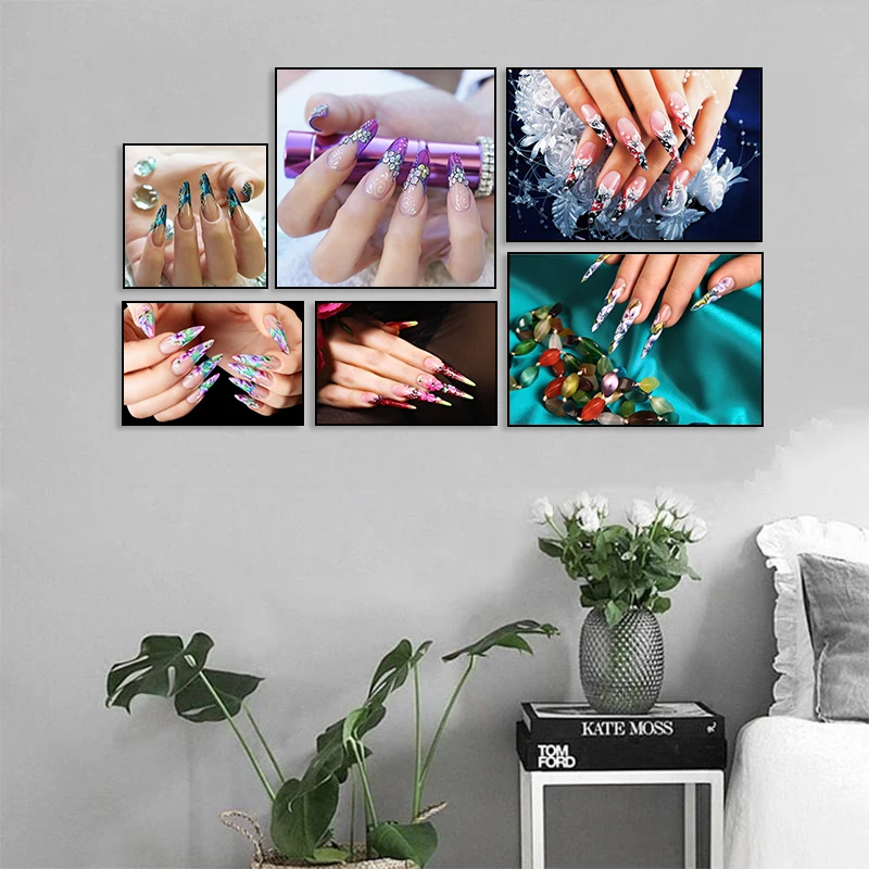 

Nordic Colorful Nail Polish Canvas Painting Poster Wall Art Picture Home Decor For Kids Bedroom Living Room Home Decor
