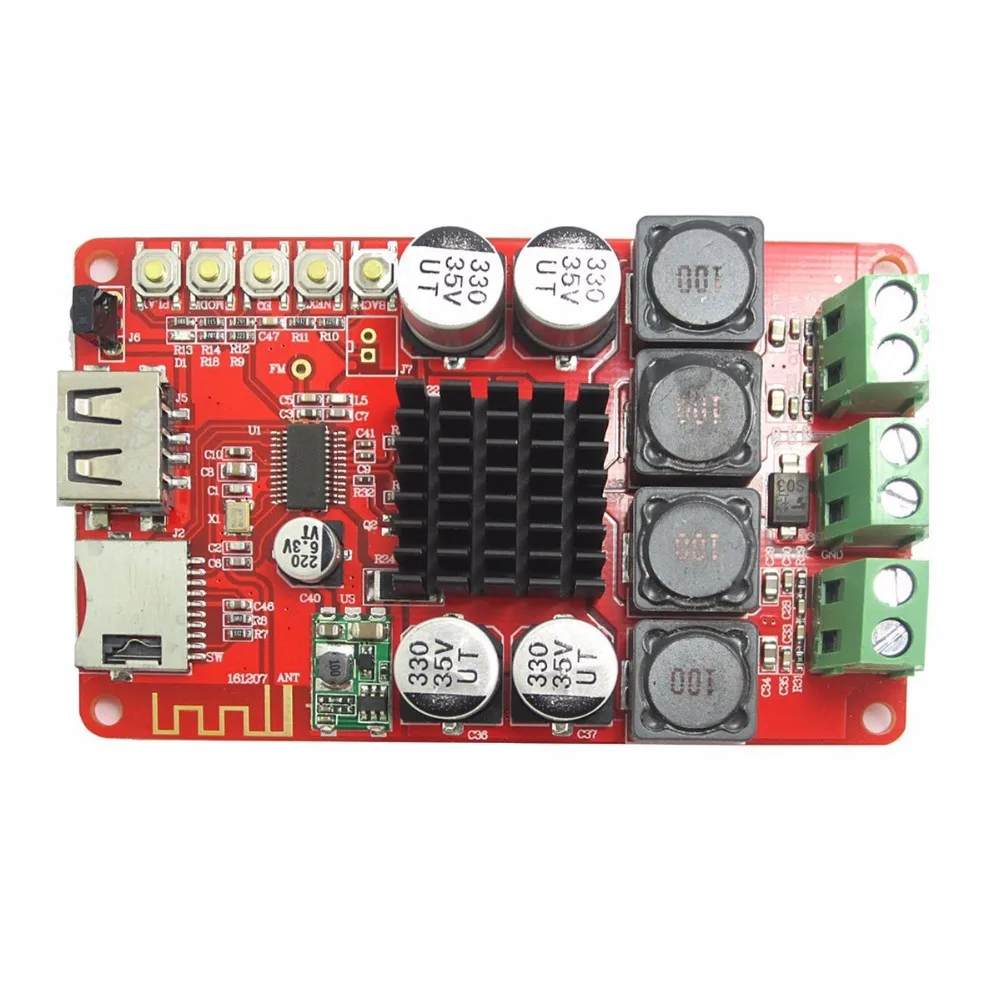 Цифровой усилитель мощности TPA3116 2X50W Bluetooth пульт дистанционного управления