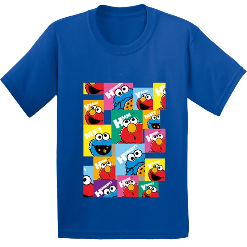 vijver kiem boerderij 100% Katoen, sesamstraat Cookie Monster En Elmo Patroon Kinderen T shirt  Baby Funny Kleding Jongens/Meisjes Cartoon T shirt,GKT269|T-shirts| -  AliExpress