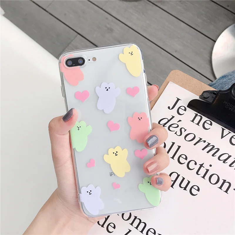 Чехол bear Мягкий чехол для iPhone 6 6s плюс милые, прозрачные корейский Медведь Прозрачный, конфеты цвет чехол для iPhone 7 8 x xsmax xr x 10 крышка Чехол bear Мягкий чехол для iPhone 6 6s плюс милые, прозрачные корейский Медведь Прозрачный, конфеты цвет чехол для iPhone 7 8 x xsmax xr x 10 крышка