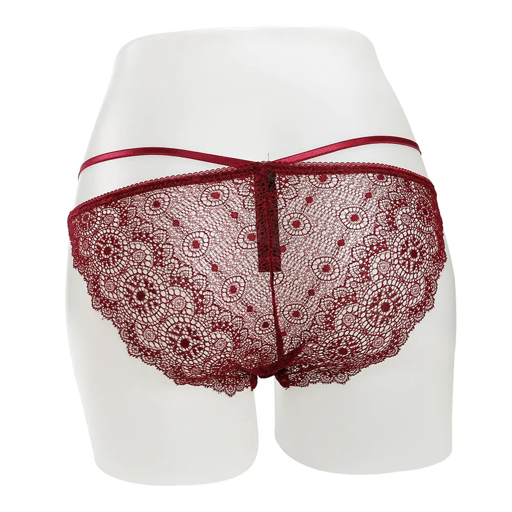 Трусики женские кружевные прозрачные с низкой посадкой пикантные бесшовные