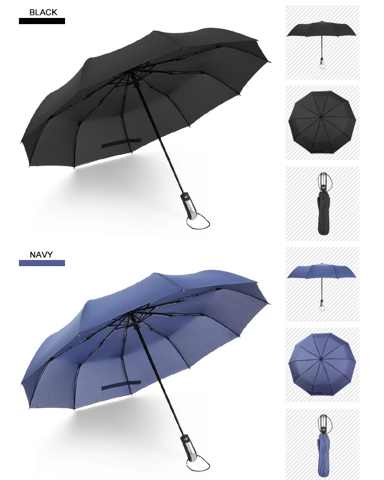 Ветрозащитный складной автоматический зонтик от дождя для женщин и мужчин, ветрозащитный деловой автоматический зонтик от дождя, мужской ветрозащитный зонт 10 к