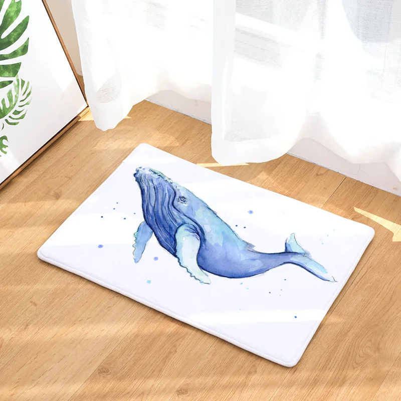 Мультфильм Дельфин Cetacean рыбы дизайн коврики цифровой печати для кухни ванной коврик анти-ковры для скольжения передней двери ковры - Цвет: 6