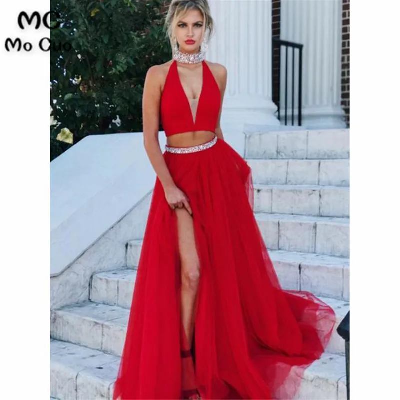 Red Prom Dresses, Two Pieces Prom Dresses, Prom Dresses Long, Prom Dresses Cheap