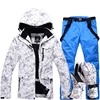 New Thicken Warm Ski Suit Men Women Winter Windproof Waterproof Skiing Gloves Snowboard Jacket Pants Suit Male Plus Size 3XL ► Photo 2/6