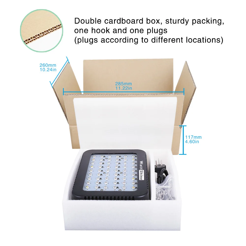 Wattshine Full spectrum 300W grow lamp 16 bands No rust Intelligent Temperature control Safety Energy saving Certification CE  (23)