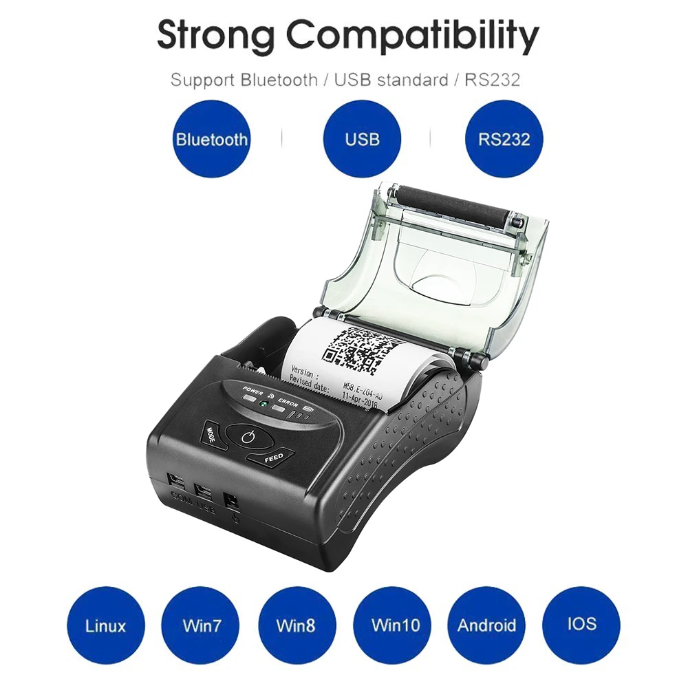 IssyzonePOS Bluetooth Drucker 58mm Tragbare Thermische Empfang Drucker Barcode Web PDF Druck Für logistik lager einzelhandel IssyzonePOS Bluetooth Drucker 58mm Tragbare Thermische Empfang Drucker Barcode Web PDF Druck Für logistik lager einzelhandel