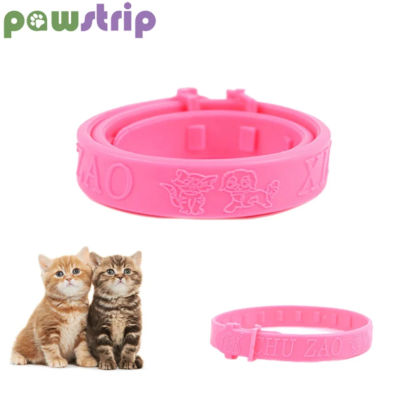 

pawstrip 1.5cm Width Soft Silicon Cat Collar Practical Tick Mite Louse Reject Kitten Cat Flea Collar