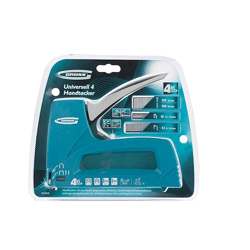 Степлер механический GROSS 41005 (Тип скобы 36/53/300/500, ширина скобы 8-14 мм, регулировка силы удара)