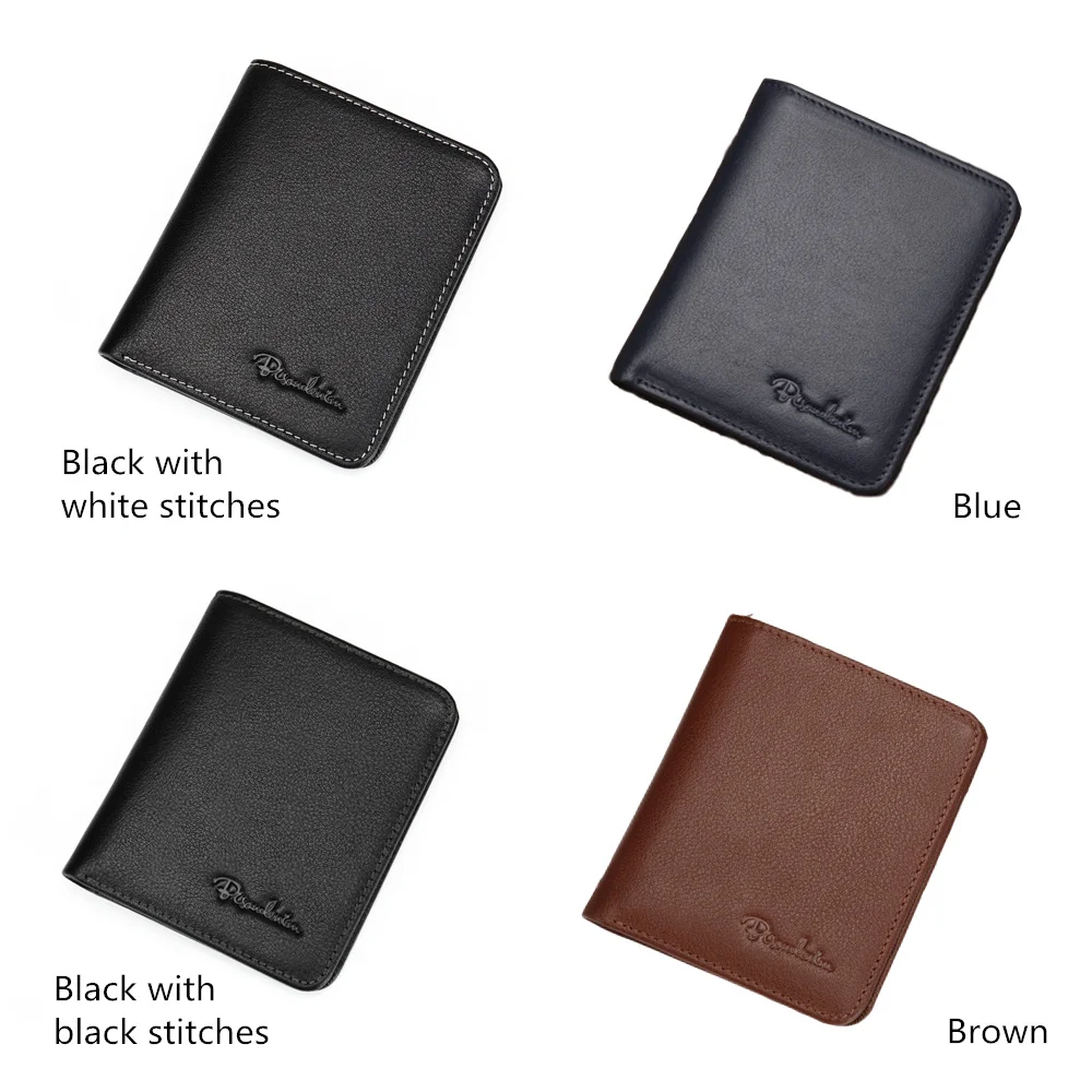 BISON DENIM Black Purse For Men Genuine Leather Men's Wallets Thin Male Wallet Card Holder Cowskin Soft Mini Purses N4429 BISON DENIM Black Purse For Men Genuine Leather Men's Wallets Thin Male Wallet Card Holder Cowskin Soft Mini Purses N4429