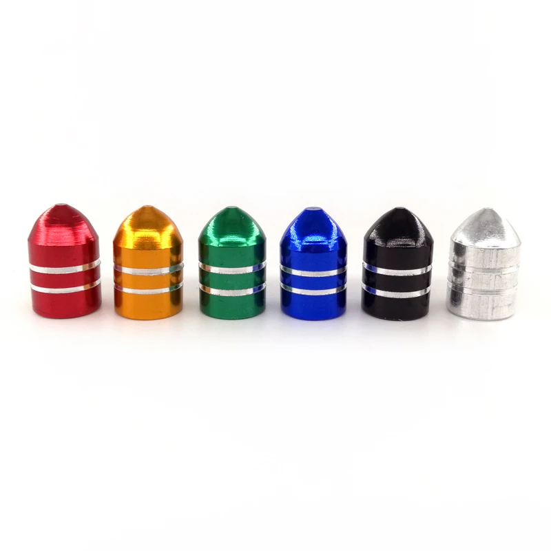 40pcs Bullet Aluminum Tire Valve Caps for Car Bike Motorcycle Alloy