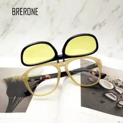 BRERONE мода негабаритных складной панк стилях квадратные женские солнцезащитные очки популярные двойные линзы Для мужчин оттенки UV400
