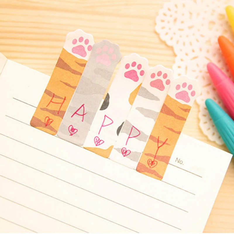1 предмет кота панды Kawaii Sticky Блокнот для заметок школьные принадлежности планировщик наклейки бумажные закладки корейский канцелярские