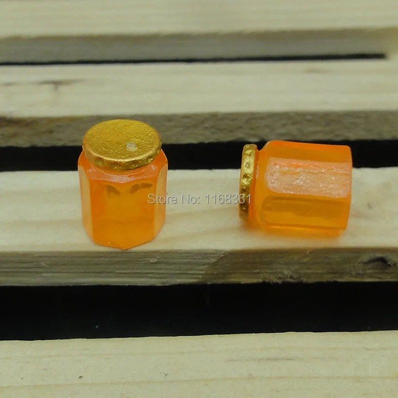 

5pcs/lot Resin hote sell orange color Honey pot bottle 13mm kawaii cabochons DIY christmas decorations A036-10