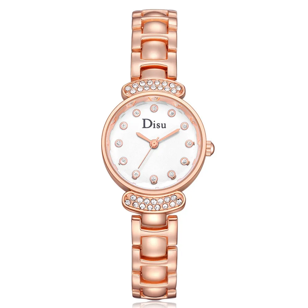 

Women's Elegant Rhinestone Bracelet Watch Rose Gold Stainless Steel Band Ladies Luxury Dress Watches Women relogio feminino P40