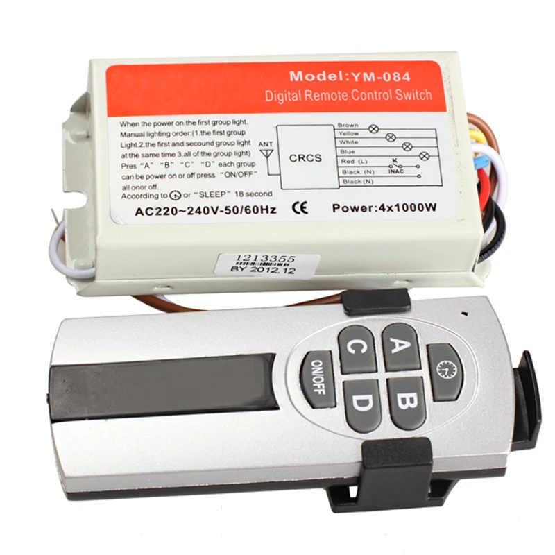 Diy 1 2 3 4 Ways On Off 220v Wireless Remote Control Switch Digital Diy 1 2 3 4 Ways On Off 220v Wireless Remote Control Switch Digital For Lamp Light M25 In Switches From Lights Lighting
