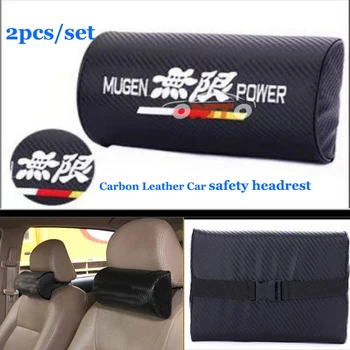 

For toyota volvo kia honda hyundai peugeot accessories 2PCS/SET Car Headrest Car Neck Pillow Car safety headrest for MUGENPOWER