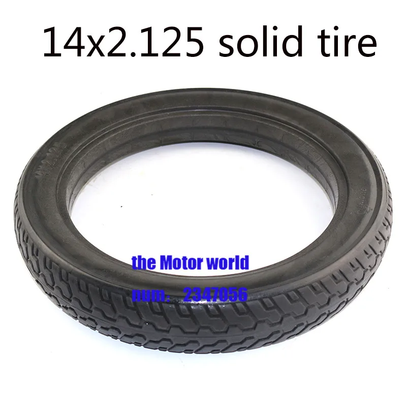 Free Shipping Solid Rubber Electric Tire 14*2.125 Fits Many Gas