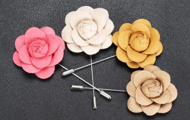 Discount Handmade Classic Flower Pin Brooch Men's Lapel Brooches For Suit Multi Color Free Fast Shipping Cute Pins