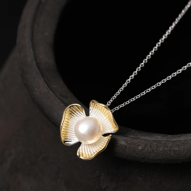 Trefoil women 100% 925 Sterling silver nacklace Jewellery Clavicle chain pendant charms