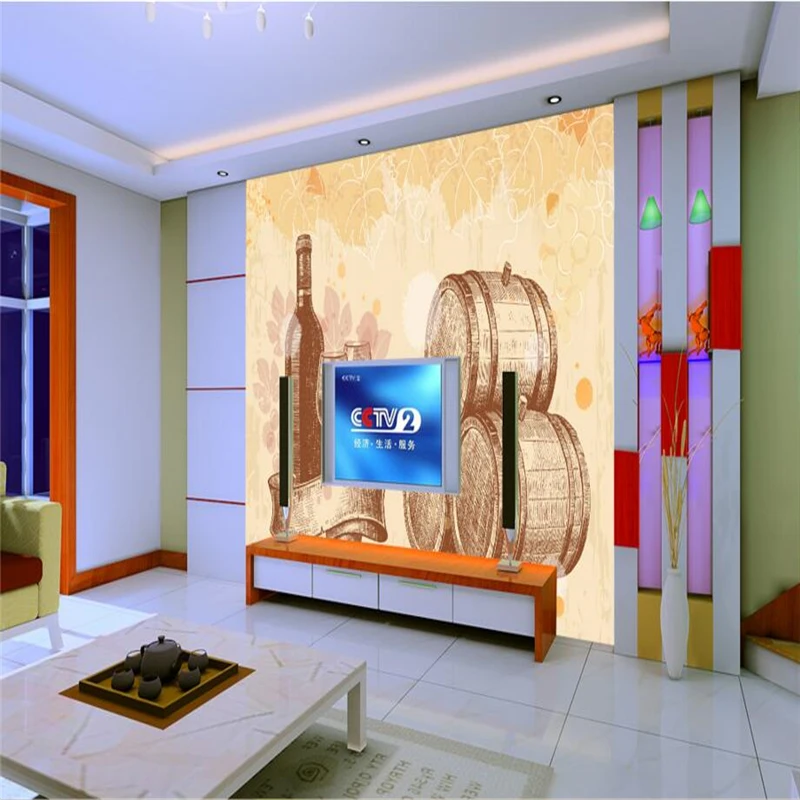 

beibehang Wine barrel papel de parede 3d photo wallpaper for walls 3 d Modern papel mural wall papers home decor for living room