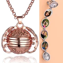 DIY Фото Подвеска для хранения розового золота 4 цвета ангел медальон с крыльями ожерелье простые Модные Женские Романтические Аксессуары Ювелирные изделия