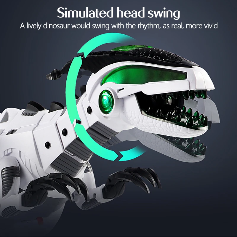 Электрический спрей механический динозавр робот электронный механический динозавр s модель игрушки для детей со световым звуком ходьбы