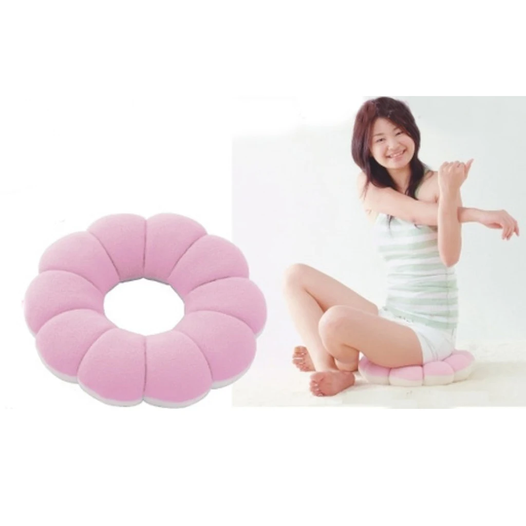 Flower Shaped Donuts Ring Lovely Seat Cushion Waist Cushion Pillow Nap Pillow Car Office Decor