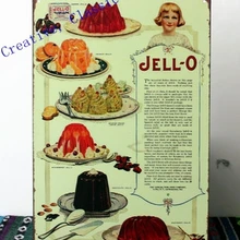 Желе Винтаж металлическая жестяная вывеска, десерт металлический знак плакат для магазинов и домашнего использования настенный художественный декор, 30x20 см