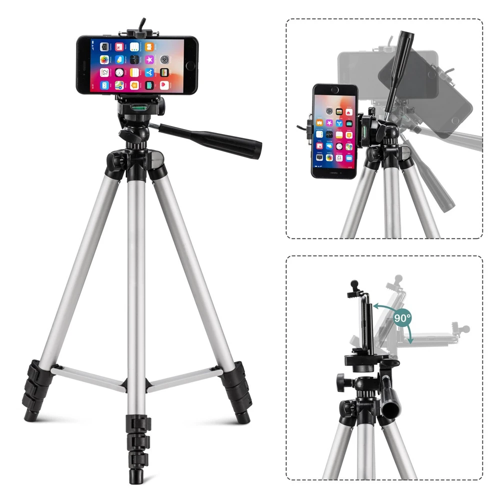 Переносной Камера штатив-Трипод стойка с качающимся рычагом для iPhone samsung цифровой зеркальной камеры Canon Nikon sony DSLR Камера 50-дюймовый легкий штатив с сумкой