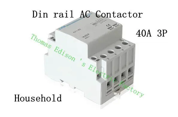 

auxiliar de partida KOHTAKTOP CT1 CT1-63 40A 3P 220V 230V 50HZ 60HZ Din rail Household AC Contactor Starter