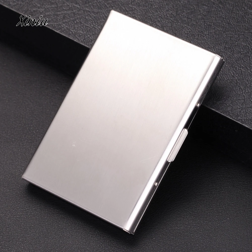 

Hot Blocking Creadit Card Holder Slim Compact ID Front Pocket Metal Wallet Stainless Steel Credit Card Wallet For Men Women