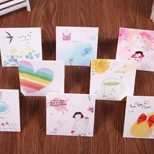 128 шт! Свежие и милые Мультяшные маленькие Поздравительные открытки/мини-праздник/визитки/милые Креативные свежие маленькие открытки