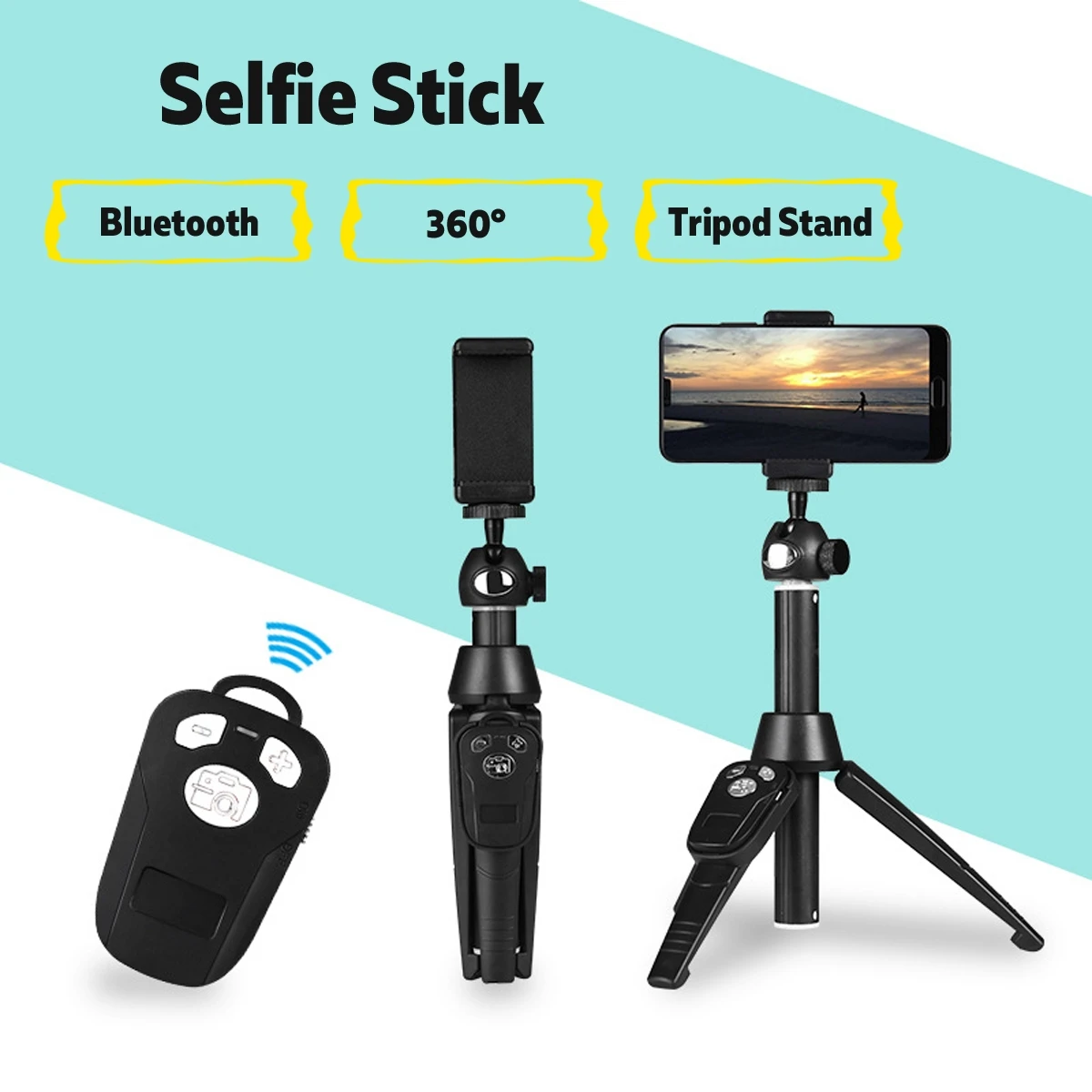 

Mini Portable Foldable Double Use Selfie Stick Tripod Holder With bluetooth Remote Universal For Smartphones Digital Camera