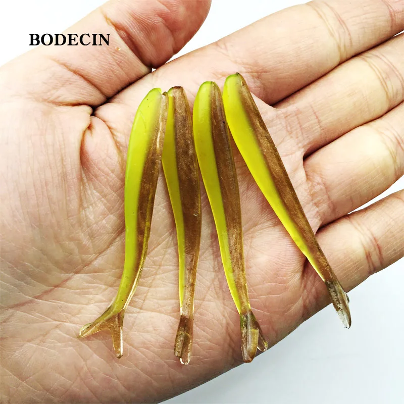 12pcs Fishing Lure Tiddler Baits Lures Double Forked Tail Soft Silicone Lure Fish Tackle Shad Pesca Plastic Swimbaits 63mm 1 (5)