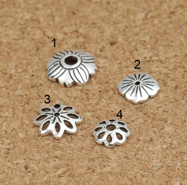 Vintage Handcrafted 925 Silver Beads Cap Jewelry Findings Engraved Bead