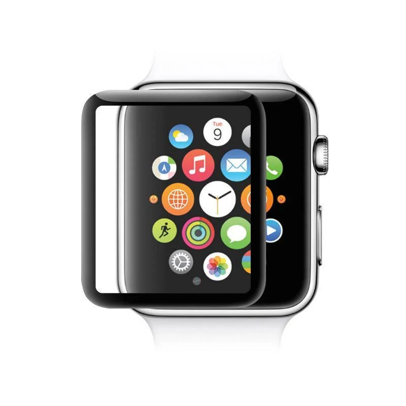 Для aррle Watch iWatch серии 1/2/3/4/5 с уровнем твердости 9H 3D изогнутое полное покрытие