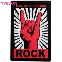 ROCK TUNE UP Поворотная нагрузка металлический девиз знак Ретро музыка декоративная пластина для танцевального бара вечерние современные настенные праздничные SPM8-4 20x30 см B2