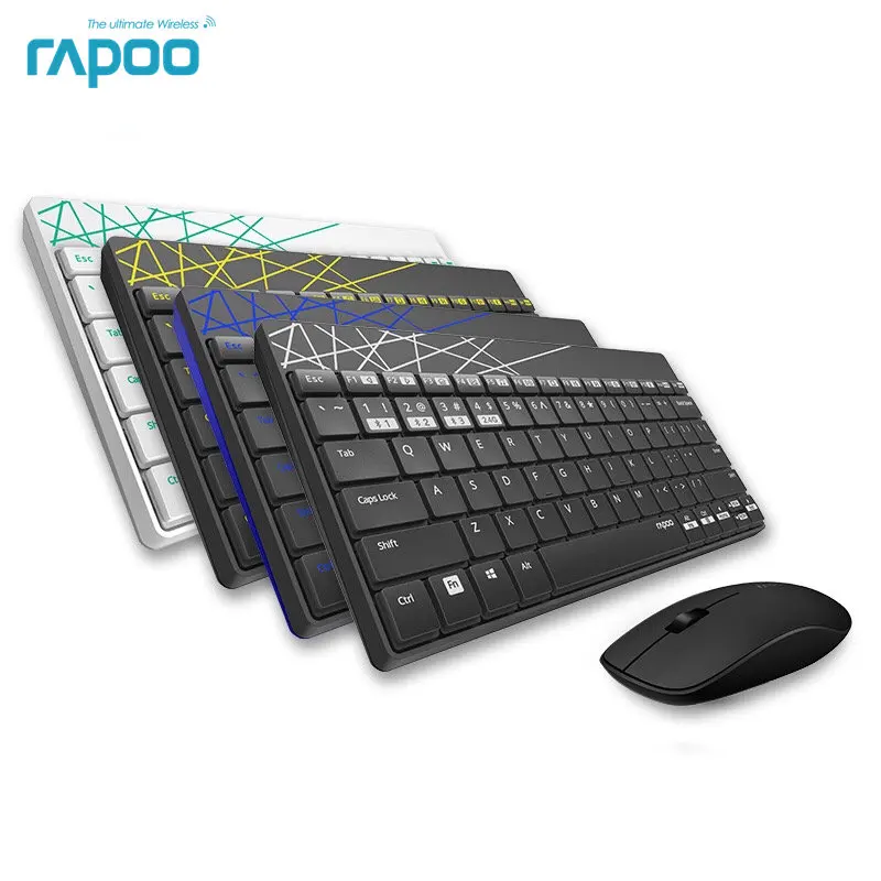 

New Rapoo 8000M Multi-mode Silent Wireless Keyboard Mouse Combos Bluetooth 3.0&4.0 RF 2.4G switch between 3 Devices Connection