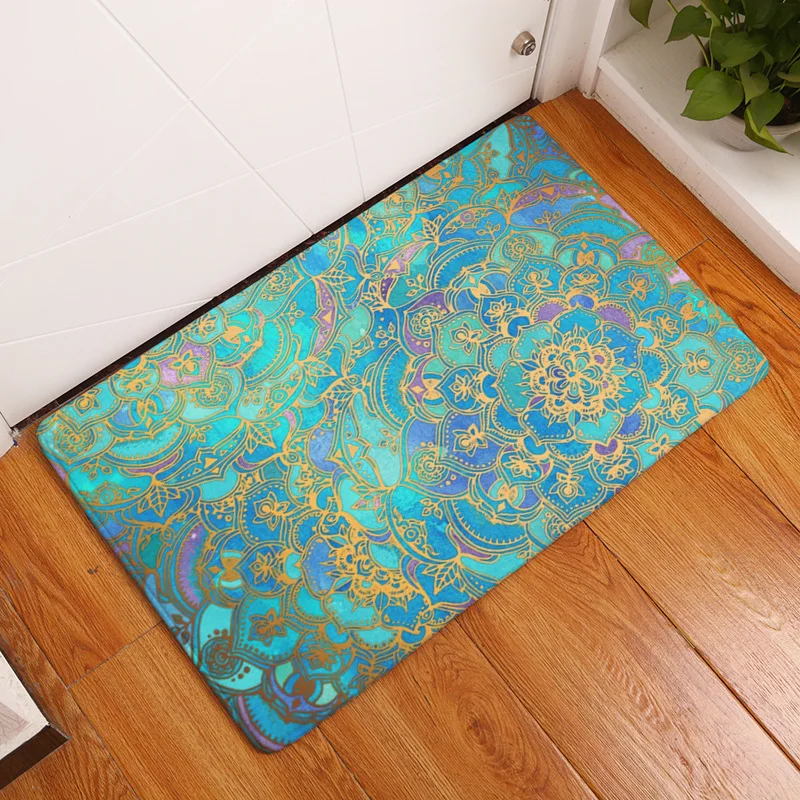 Богемный мандала цветок ковер полиэстер ковер нескользящий напольный коврик для спальни ванной кухни двери 40x60 см - Цвет: 9