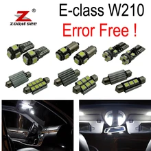 مجموعة مصابيح إضاءة LED 19 قطعة لخريطة القبة الداخلية لسيارات Mercedes-Benz E class W210 سيدان E200 E300 E420 E320 E430 (1995-2002)