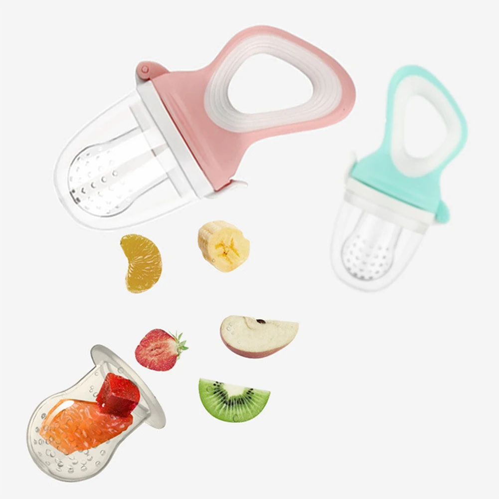 Lovely Safety Feeding Bottles Nipple Baby Silicone Bite Bag Baby Nipple Teat Food Fruit Vegetable Feeder Supplementary Device