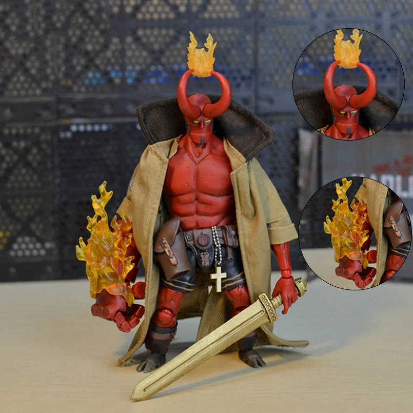 Hellboy подвижная фигурка из ПВХ 6 дюймов 1000 игрушек DARKHORSE кукла HELLBOY тканевый халат