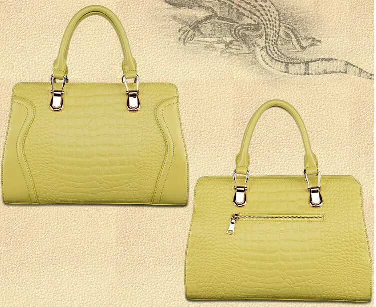 Новая мода женская сумка из натуральной кожи крокодиловая большая сумка через плечо сумка